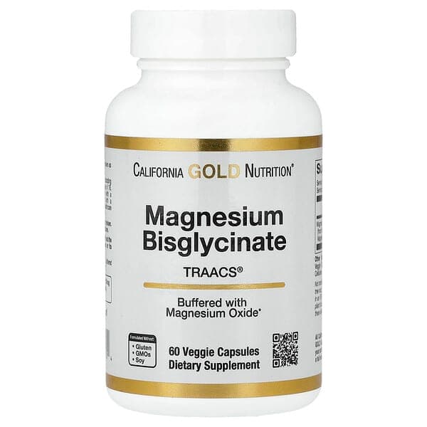 California Gold Nutrition Magnesium Bisglycinate Chelate, 240 Veggie Capsules