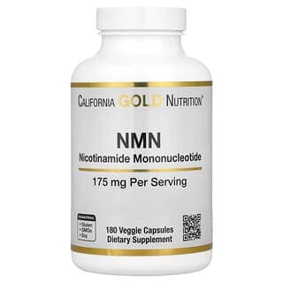 California Gold Nutrition NMN 175 mg, 180 Veggie Capsules