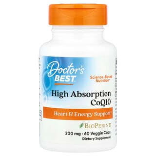 Doctor's Best High Absorption CoQ10 with BioPerine, 60 Veg Caps