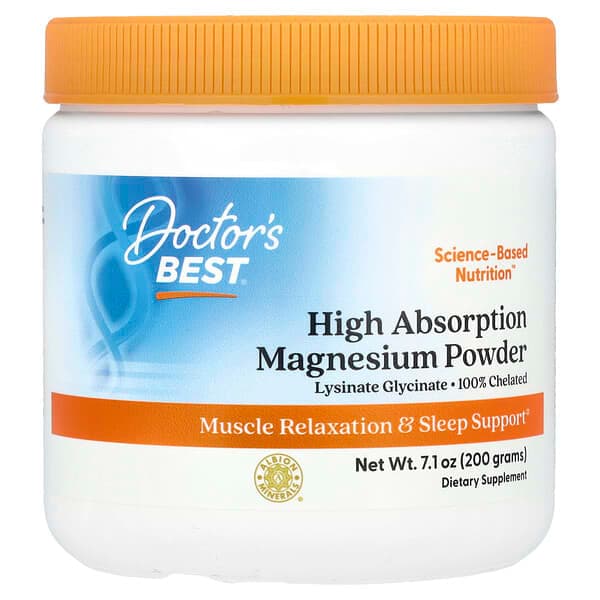 Doctor's Best High Absorption Magnesium Powder, 12.3 oz