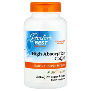 Doctor's Best High Absorption CoQ10 300mg, 90 Softgels