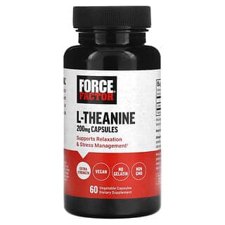 Force Factor L-Theanine Extra Strength 200mg, 60 Vegetarian Capsules