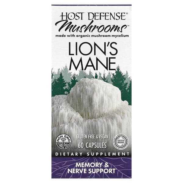 Host Defense Lion's Mane Mushrooms Capsules, 30 Count
