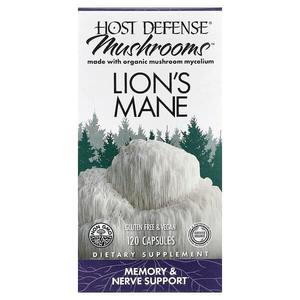 Host Defense Lion's Mane Mushrooms, 120 Capsules