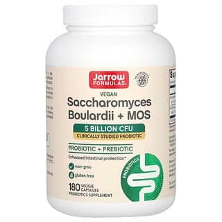 Jarrow Formulas Saccharomyces Boulardii + MOS, 5 Billion CFU, 180 Veg Capsules