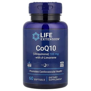 Life Extension CoQ10 (Ubiquinone) with d-Limonene, 100 mg, 60 Softgels