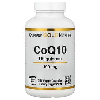California Gold Nutrition CoQ10 USP Grade Ubiquinone 100 mg, 360 Veggie Capsules