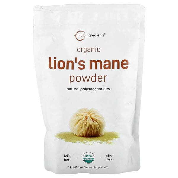 Micro Ingredients Organic Lion's Mane Powder, 1 lb