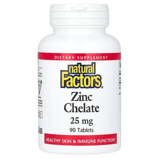 Natural Factors Zinc Chelate, 25 mg, 90 Tablets