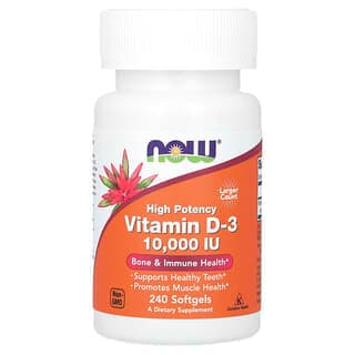 NOW Foods Vitamin D-3 10,000 IU, 240 Softgels
