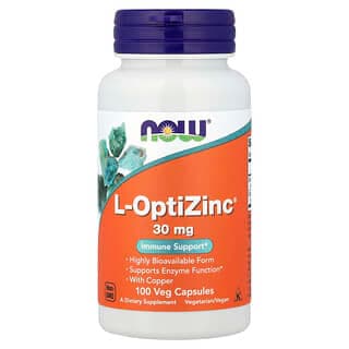 NOW Foods L-OptiZinc, 100 Veg Capsules