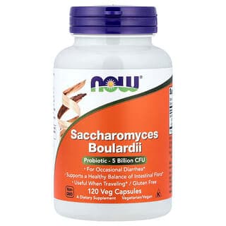 NOW Foods Saccharomyces Boulardii 5 Billion CFU, 120 Veg Capsules