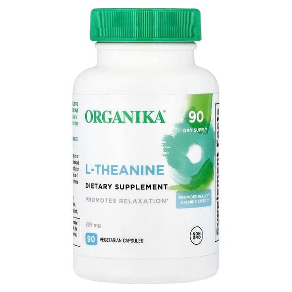 Organika L-Theanine 225 mg, 90 Vegetarian Capsules