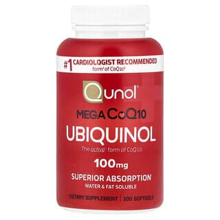 Qunol Mega CoQ10 Ubiquinol 100mg, 100 Capsules