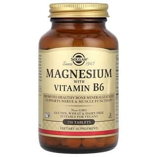 Solgar Magnesium with Vitamin B6, 250 Tablets