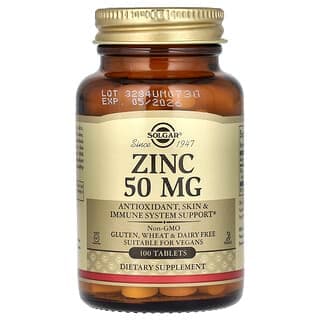 Solgar Zinc, 50 mg, 100 Tablets