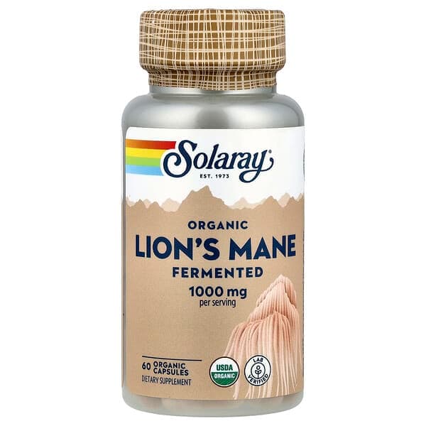 Solaray Organic Lion's Mane Fermented, 60 Capsules