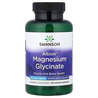 Swanson Albion Magnesium Glycinate 133 mg, 90 Vegan Capsules