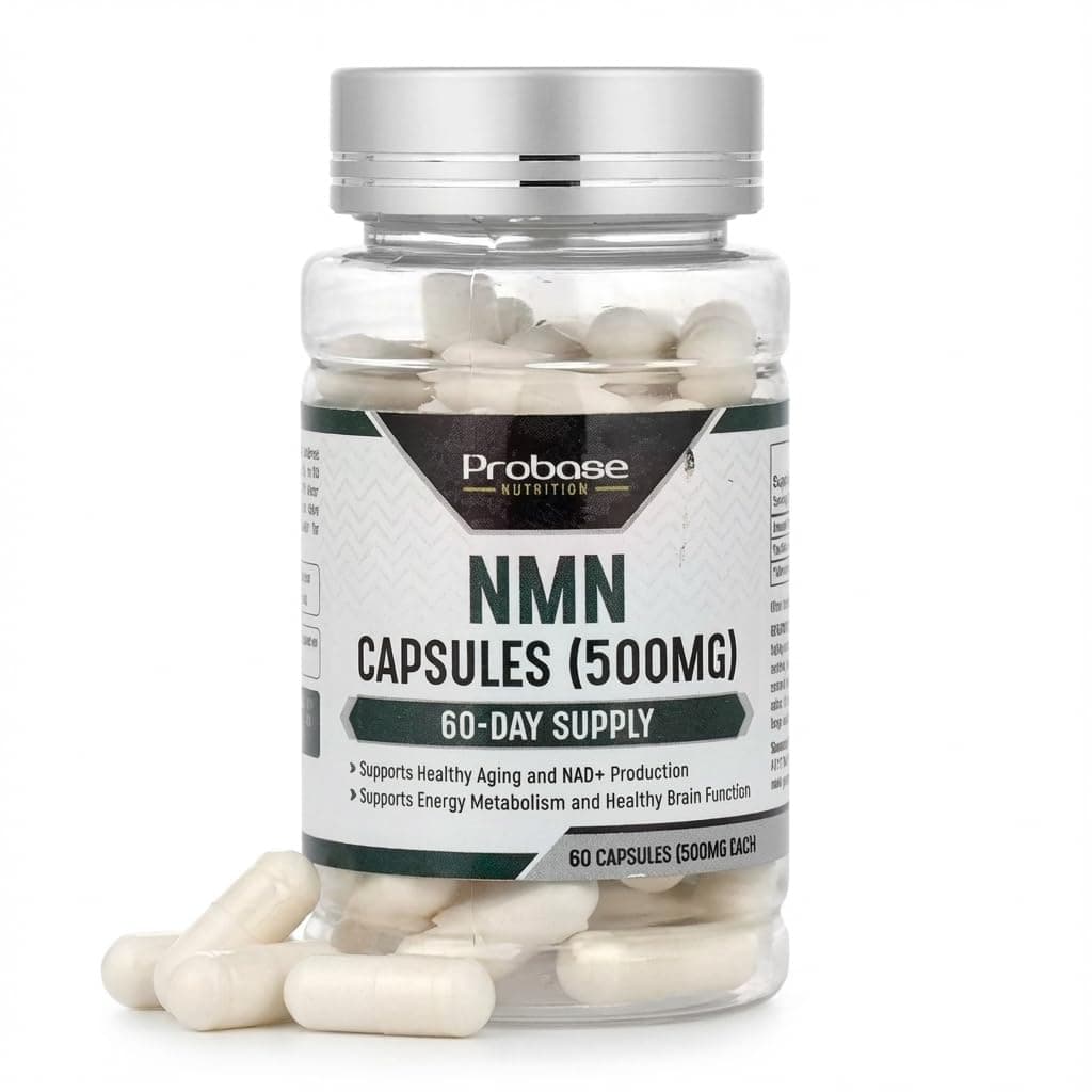 Probase Nutrition Longevity Pure NMN Capsules, 500mg, 60 Count