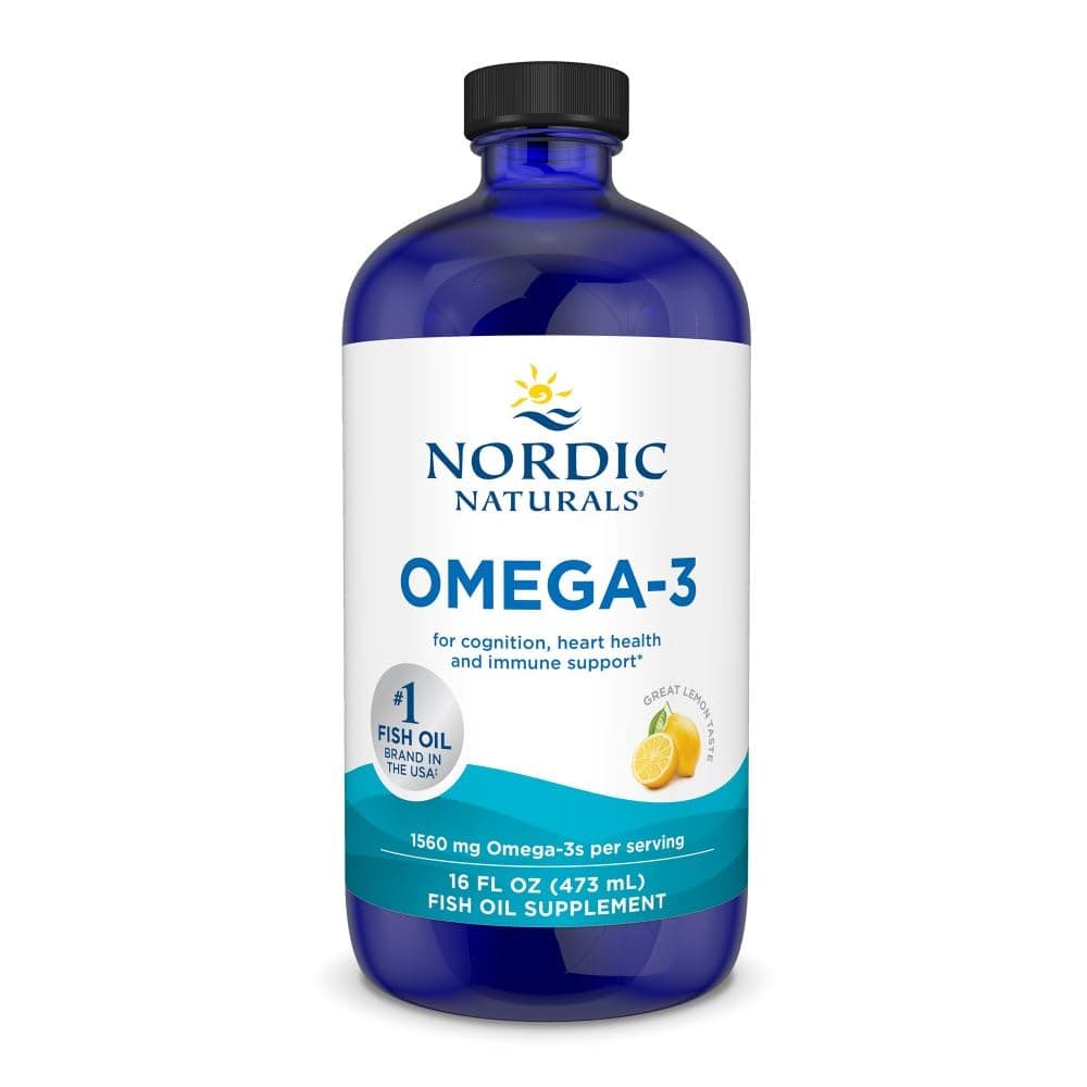 Nordic Naturals Omega-3 Fish Oil, Lemon Flavor, 1560 mg, 16 oz