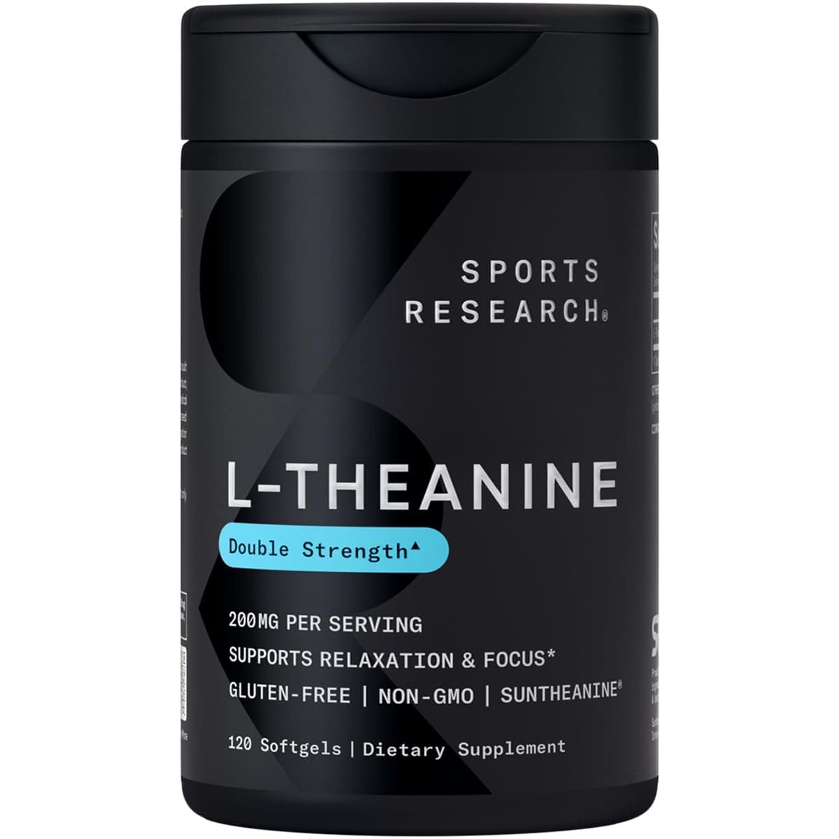 Sports Research L-Theanine 200mg with Organic Coconut Oil