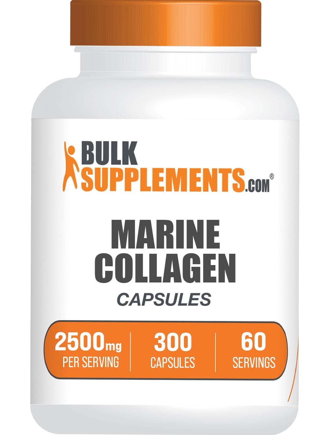 BulkSupplements Marine Collagen Capsules, 300 Count