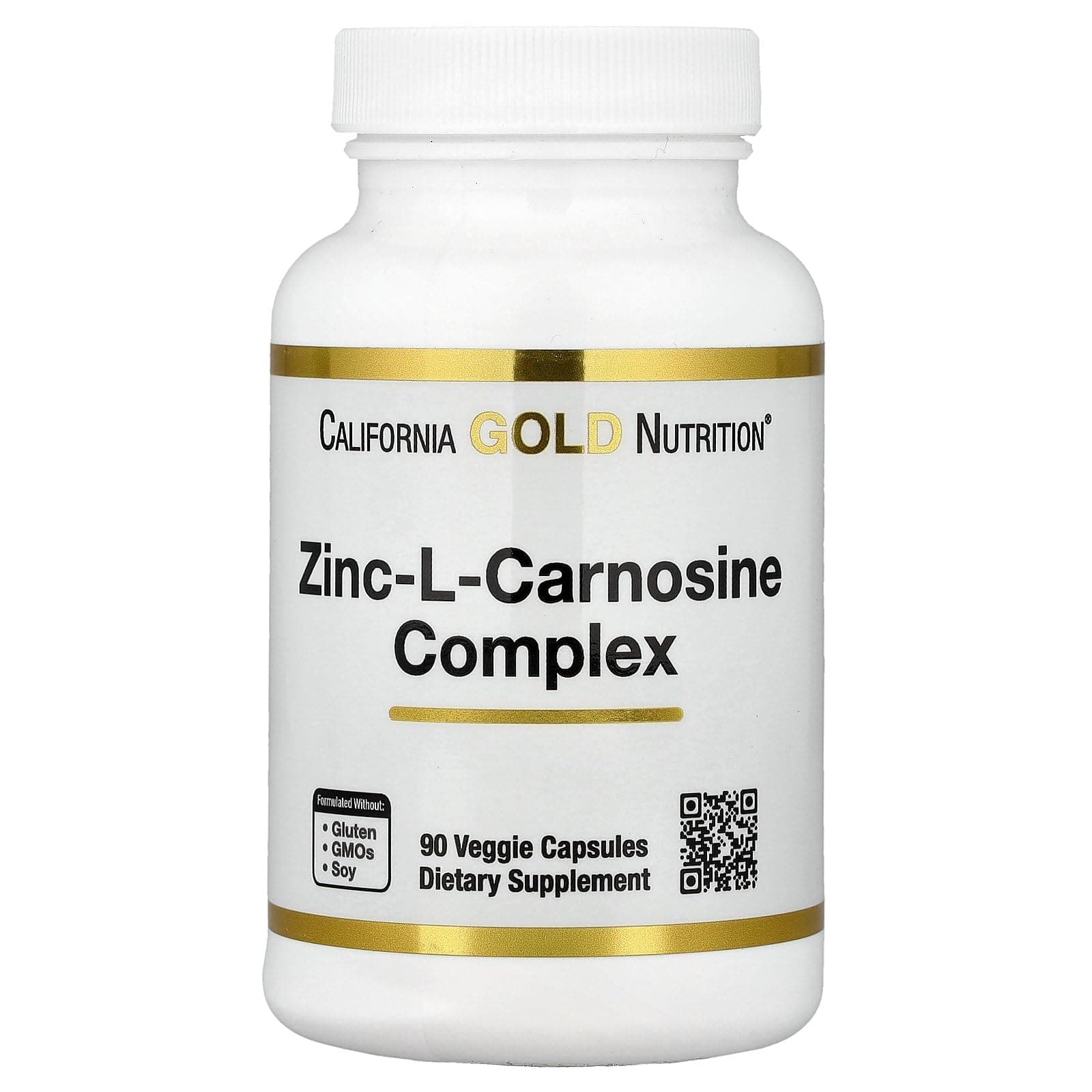 California Gold Nutrition Zinc-L-Carnosine Complex, 90 Veggie Caps