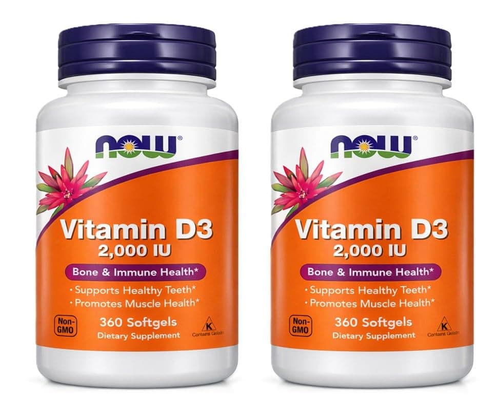 NOW Foods Vitamin D-3 2000 IU, 360 Softgels