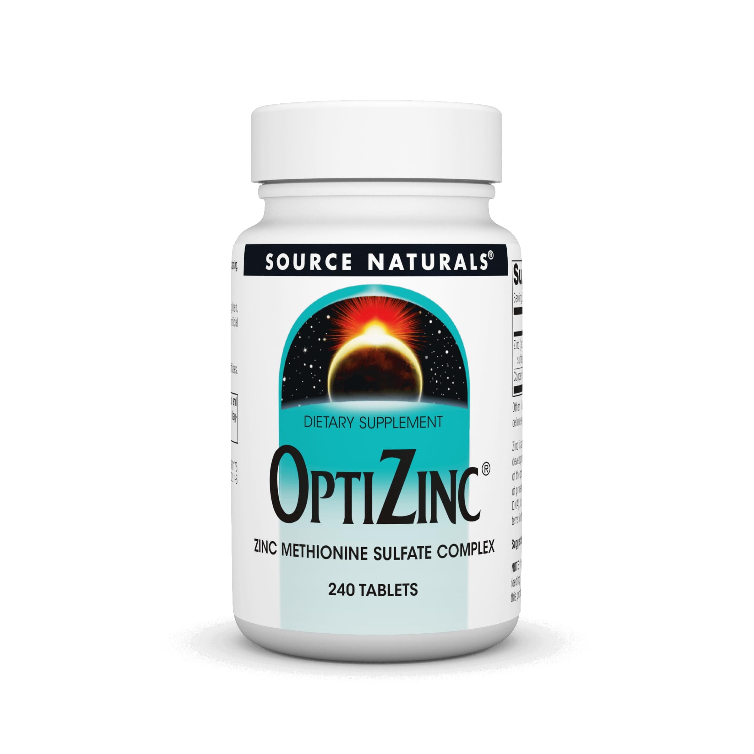 Source Naturals OptiZinc Zinc Methionine Sulfate Complex, 240 Tablets