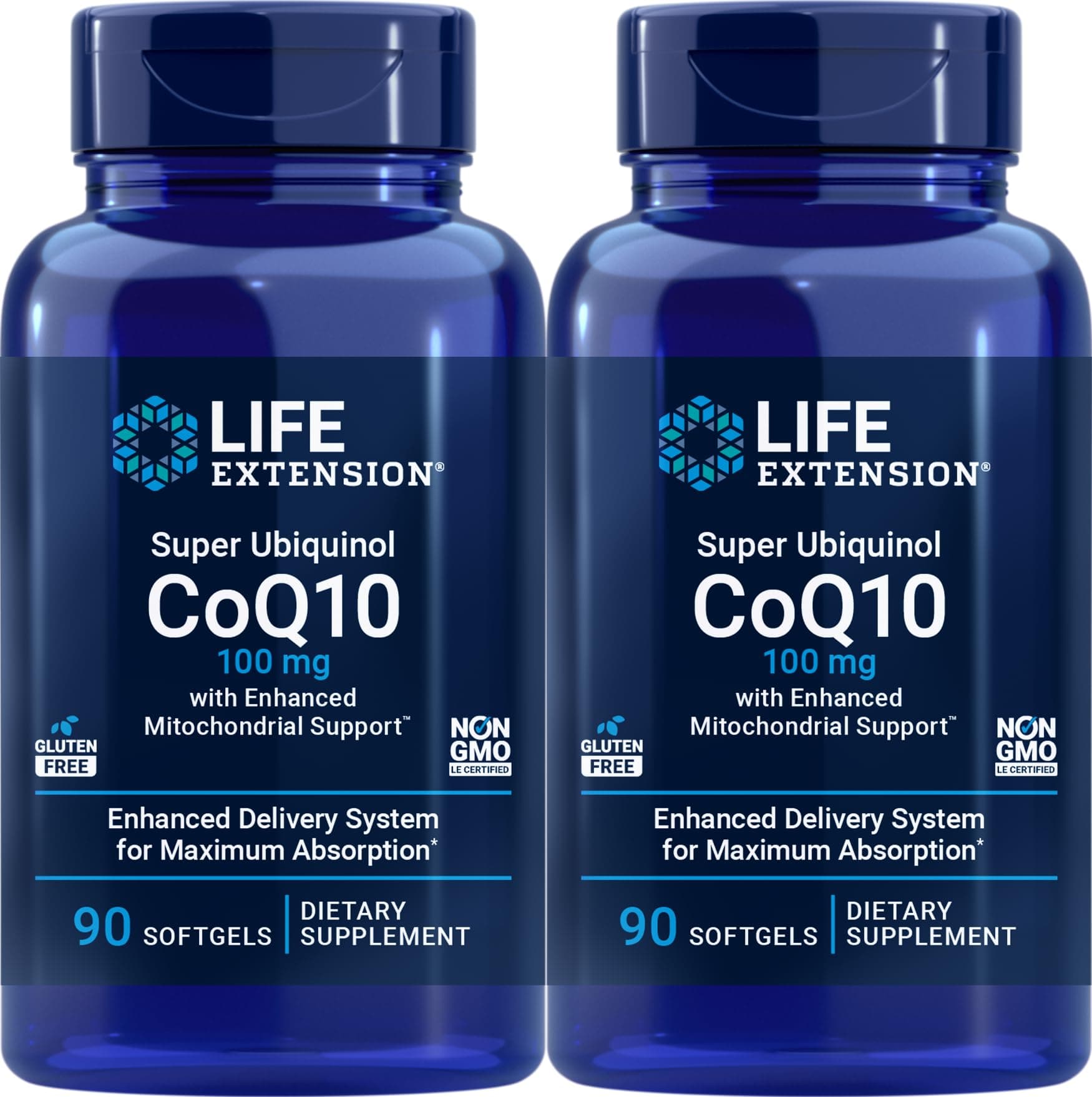 Life Extension COQ10 Super Ubiquinol 100mg, 90 Count