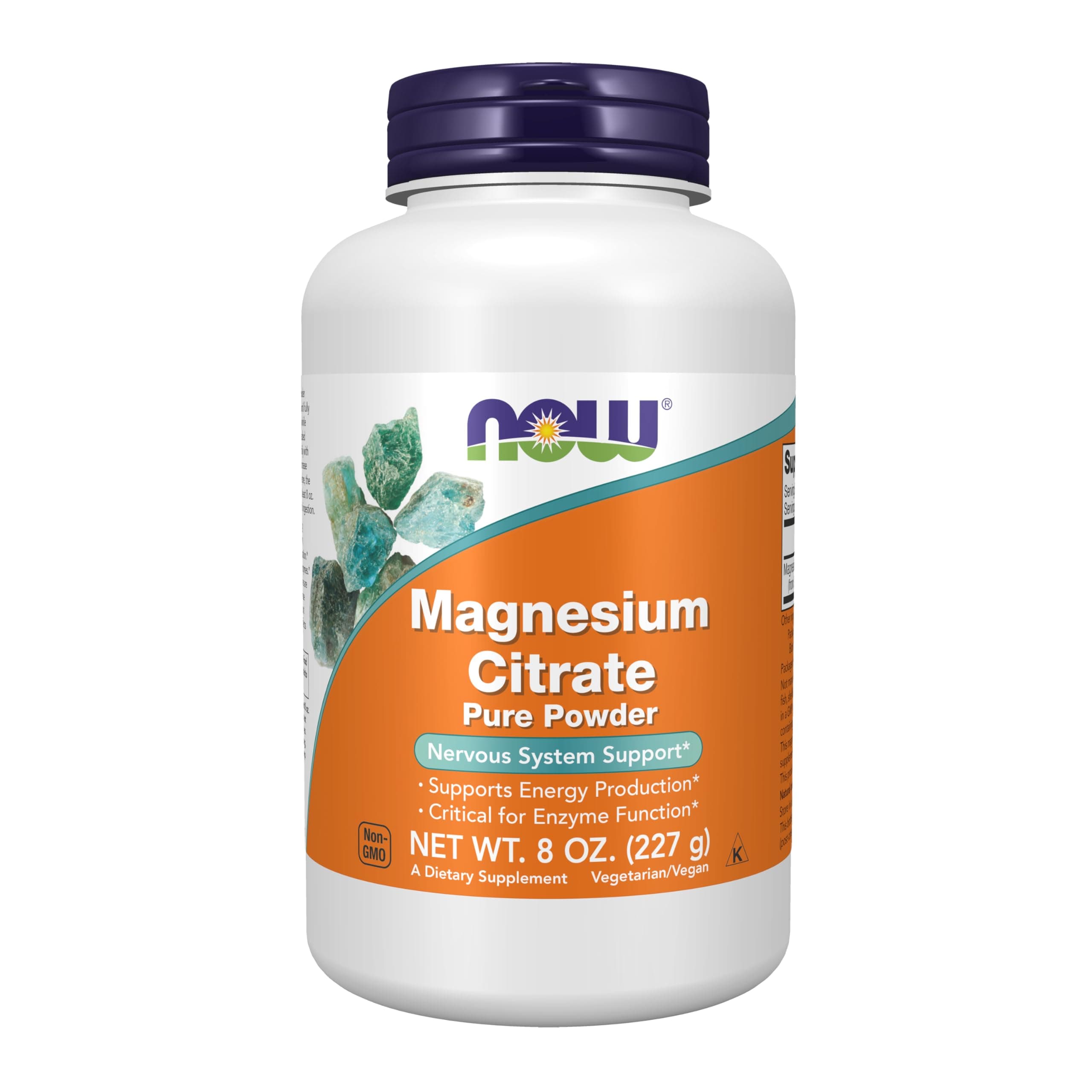 NOW Foods Magnesium Citrate Pure Powder, 8-Ounce