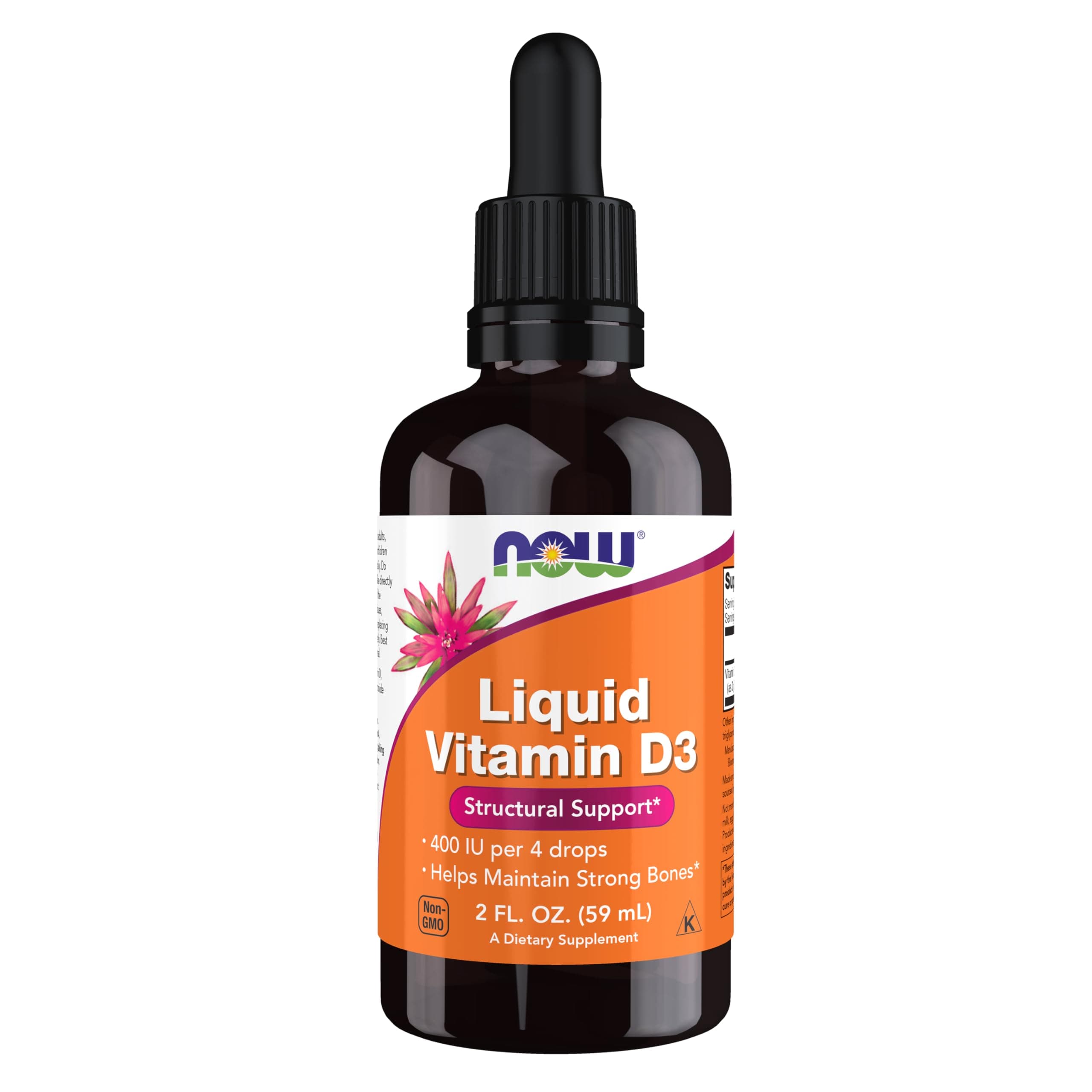 NOW Foods Liquid Vitamin D-3, 2-Ounce