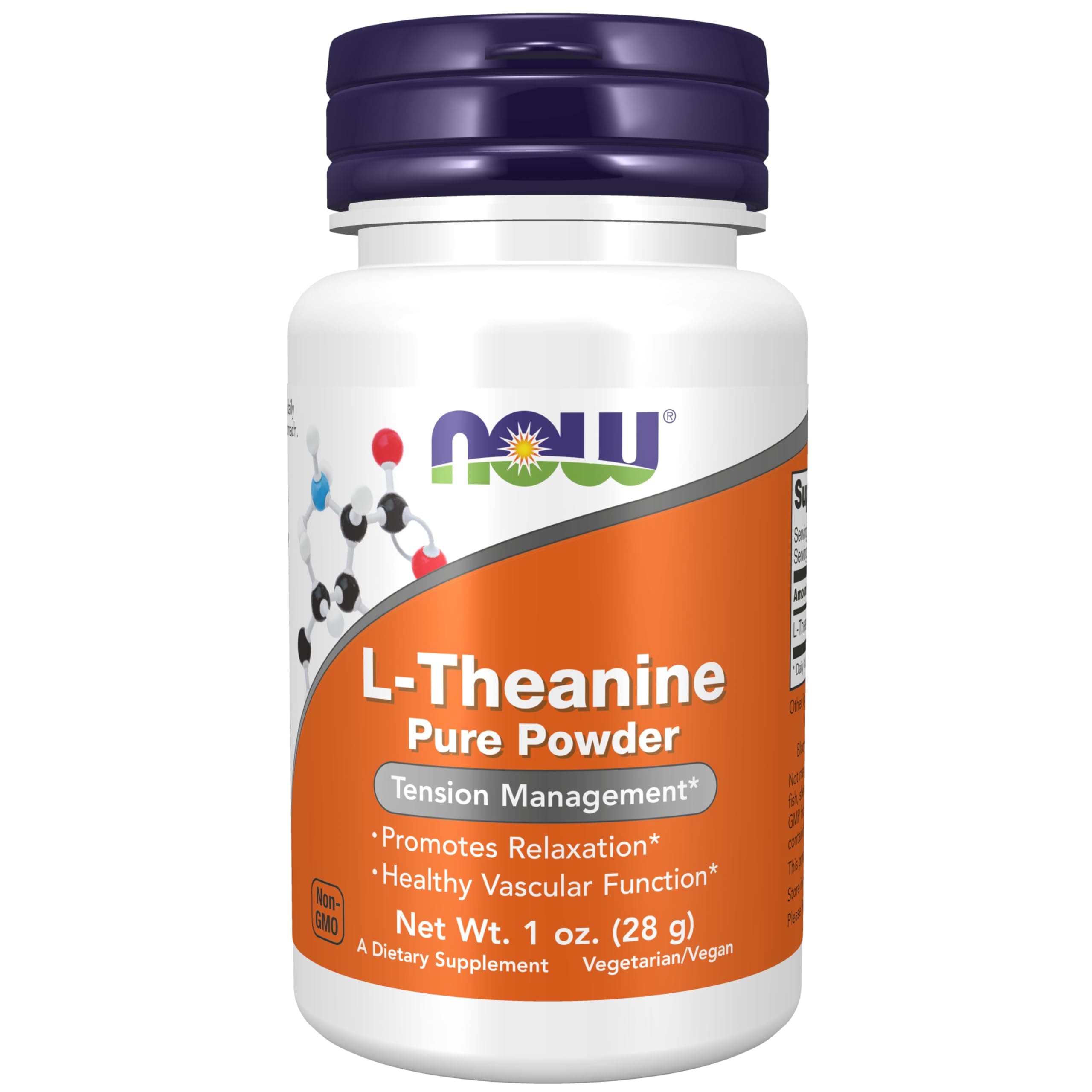 NOW Foods L-Theanine Pure Powder, 1-Ounce