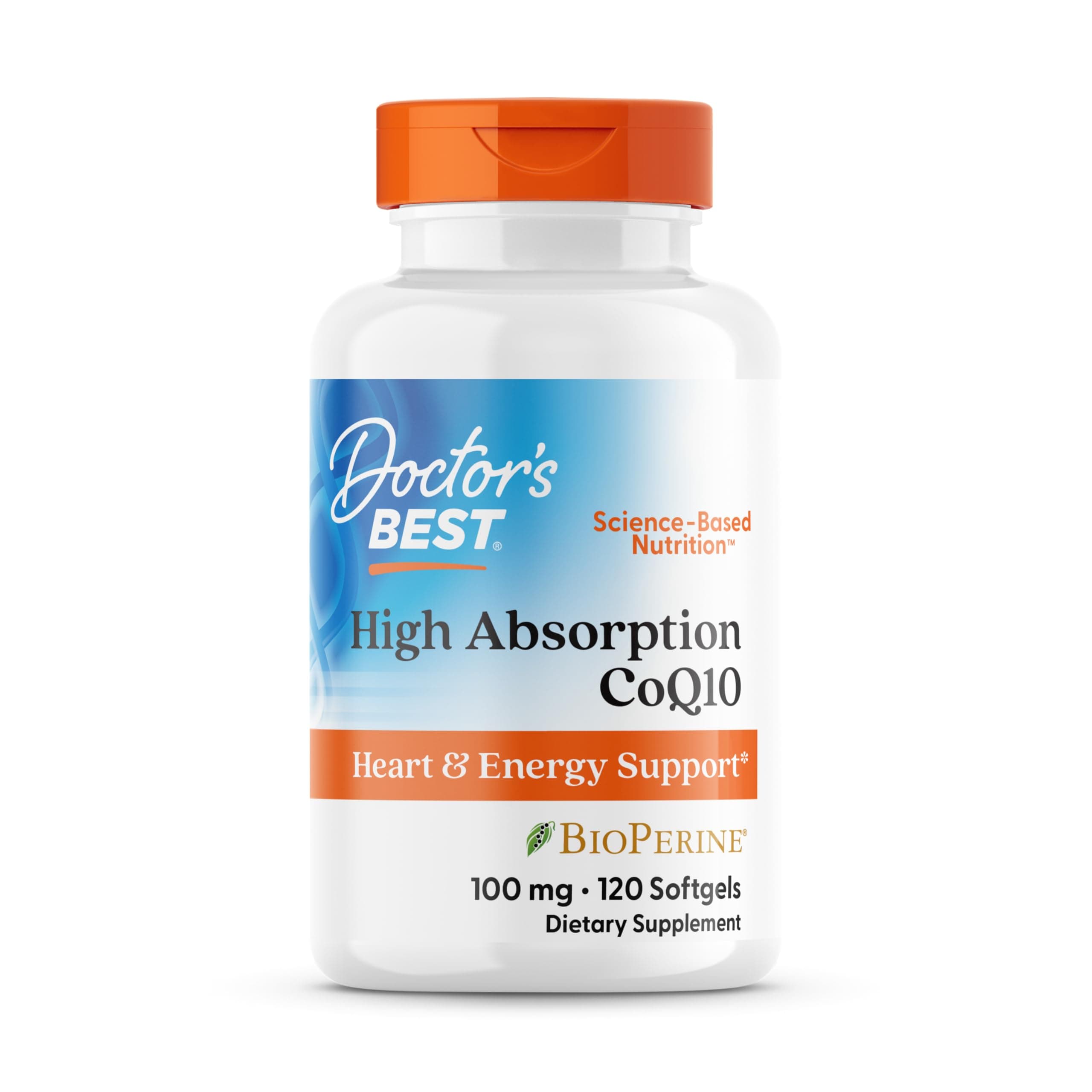 Doctor's BEST High Absorption CoQ10 with BioPerine Softgels, 120 Count