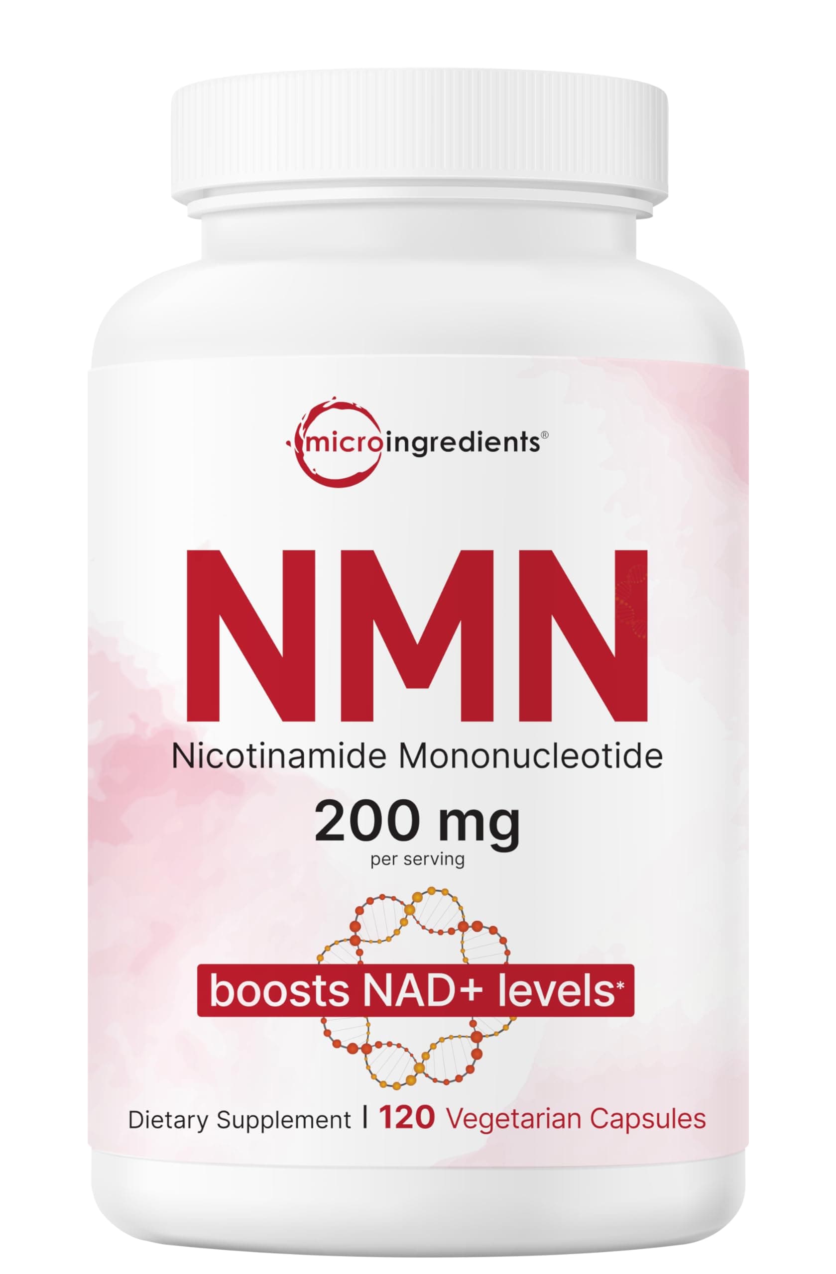 Micro Ingredients NMN 200mg Veggie Capsules, 120 Count