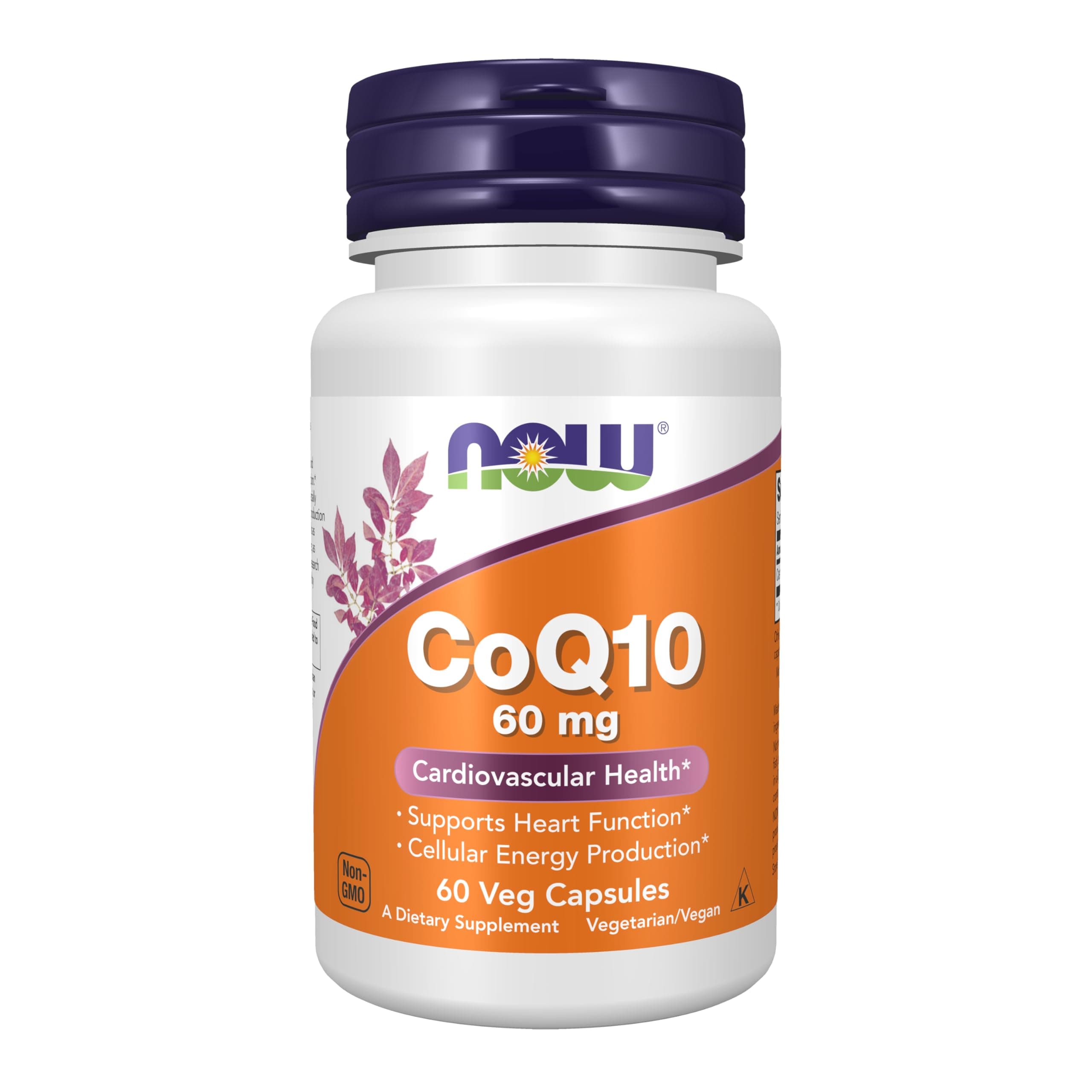 NOW Foods CoQ10 60 mg Veg Capsules, 60 Count