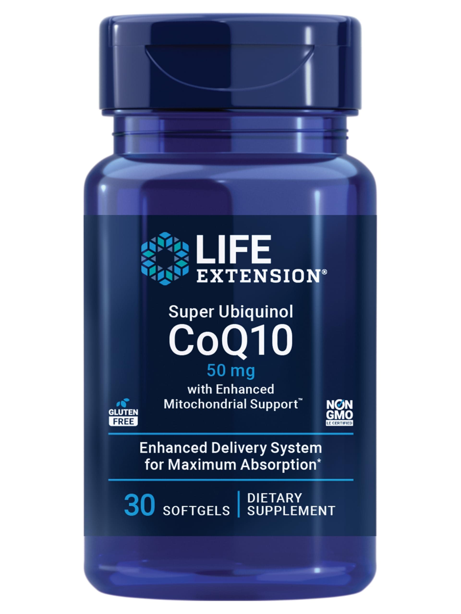Life Extension Super Ubiquinol CoQ10, 50 mg, 30 Softgels