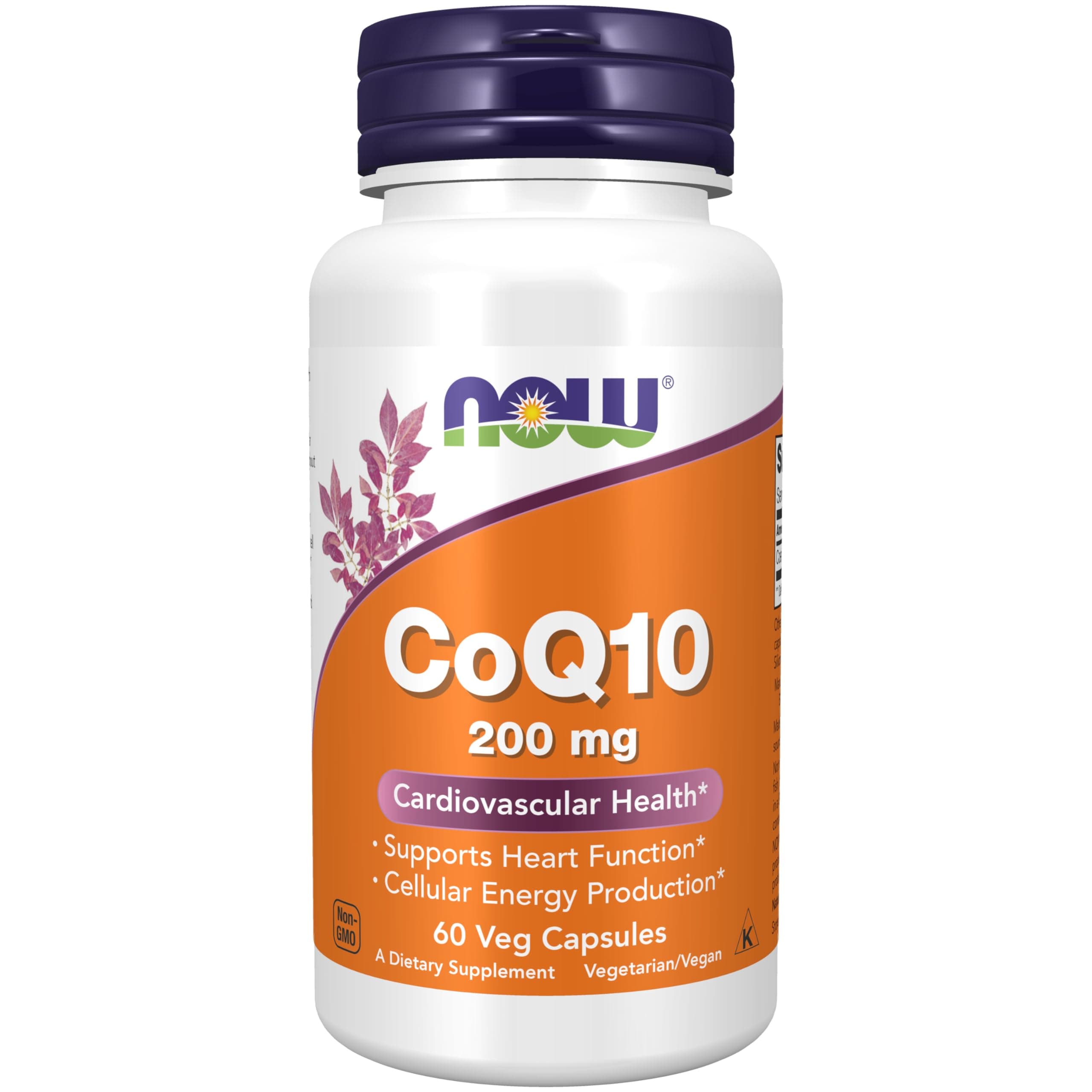 NOW Foods CoQ10 200 mg, 60 Veg Capsules