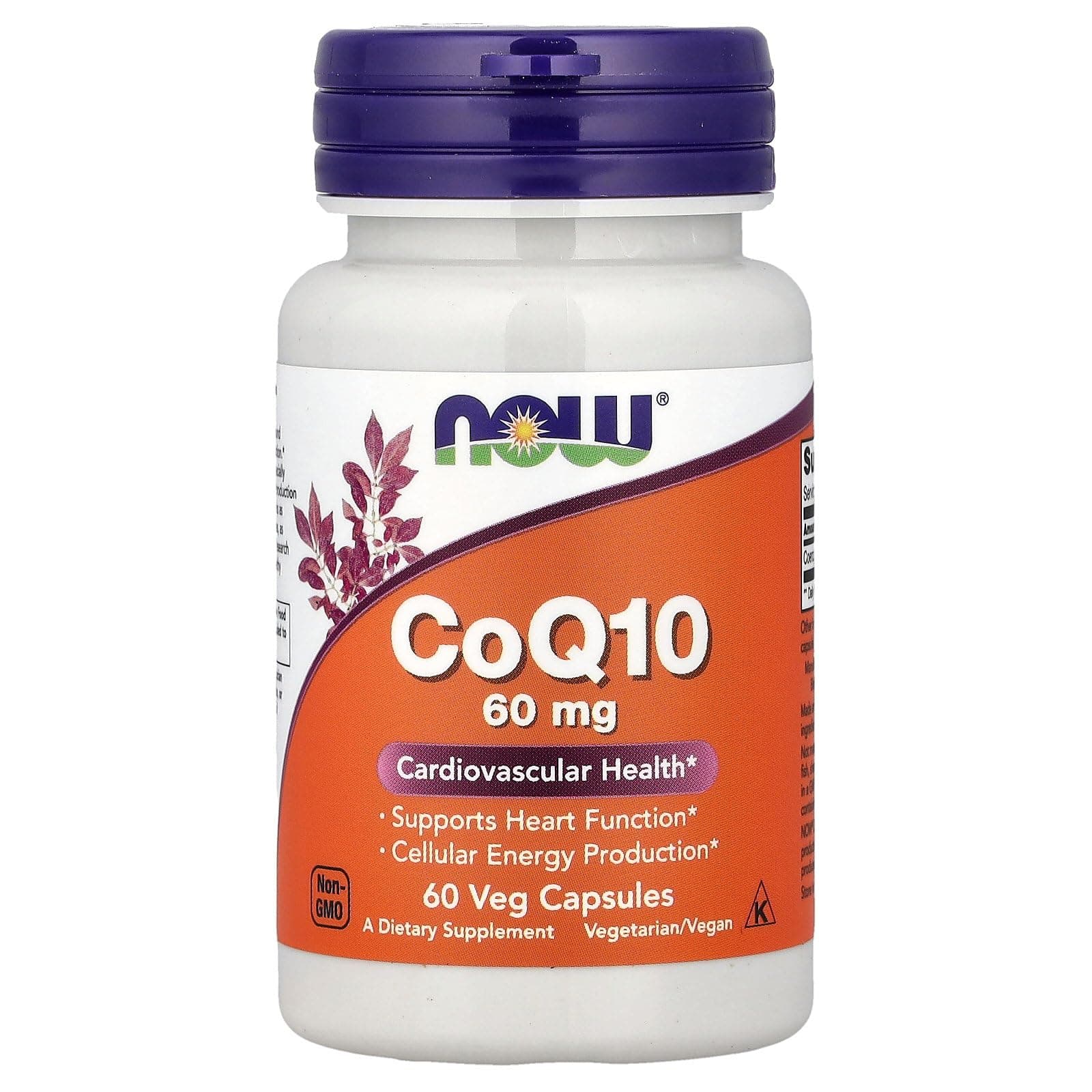 NOW Foods CoQ10 60 mg, 60 Veg Capsules